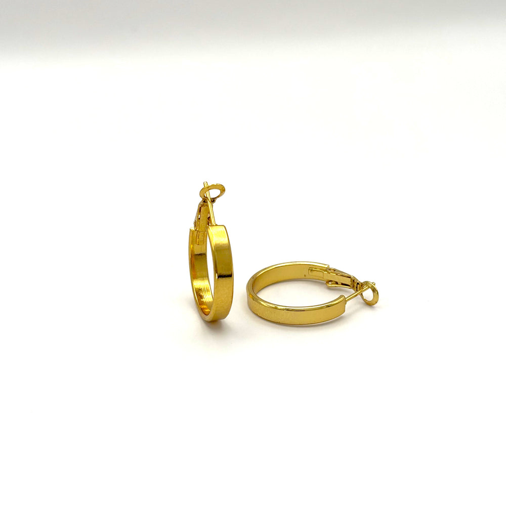 The Classic Gold Band Hoop Earrings - Small