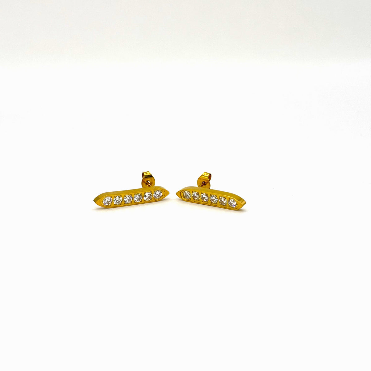 The Tapered Crystal Bar Earrings