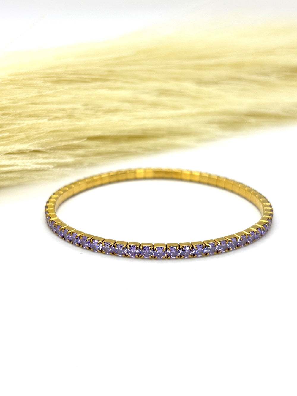 The Amethyst Stretch Tennis Bangle