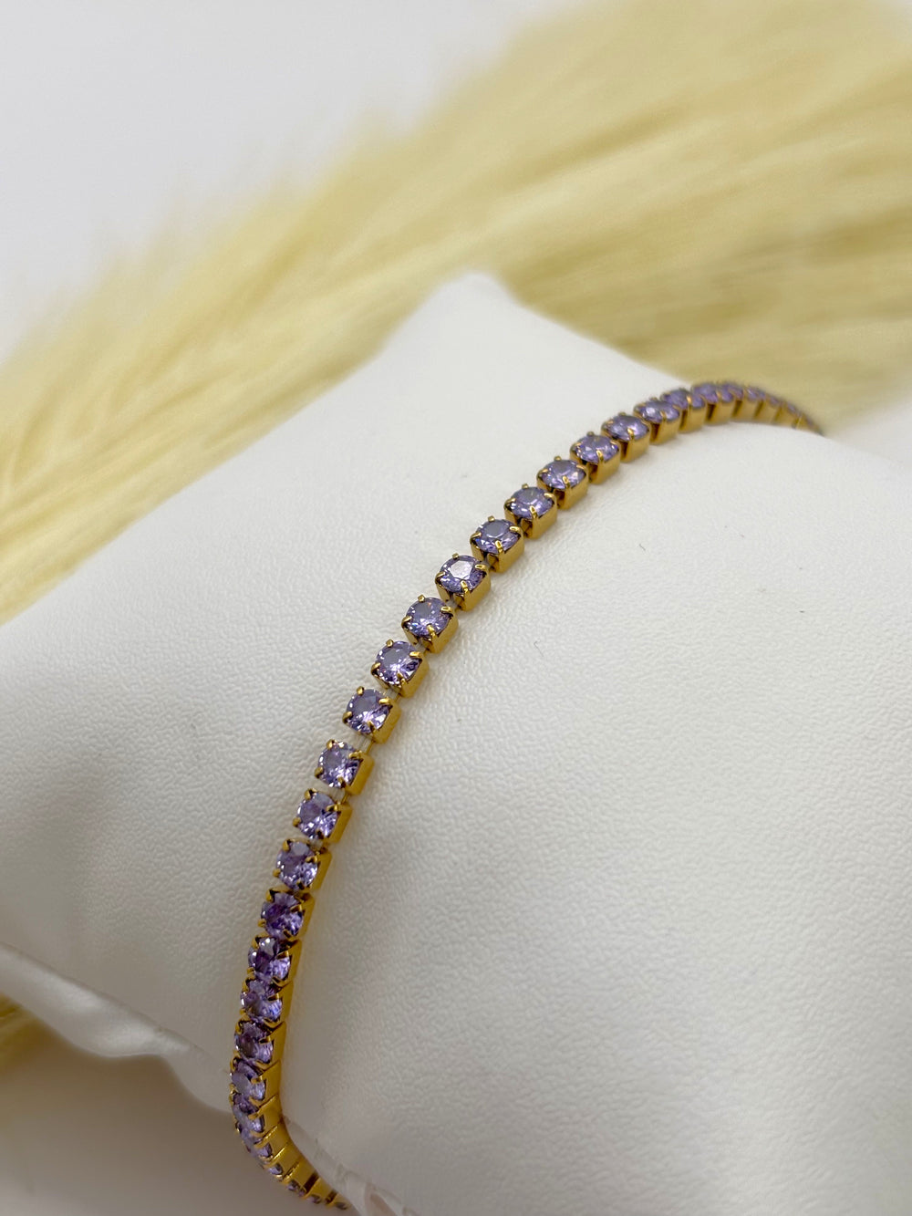 The Amethyst Stretch Tennis Bangle