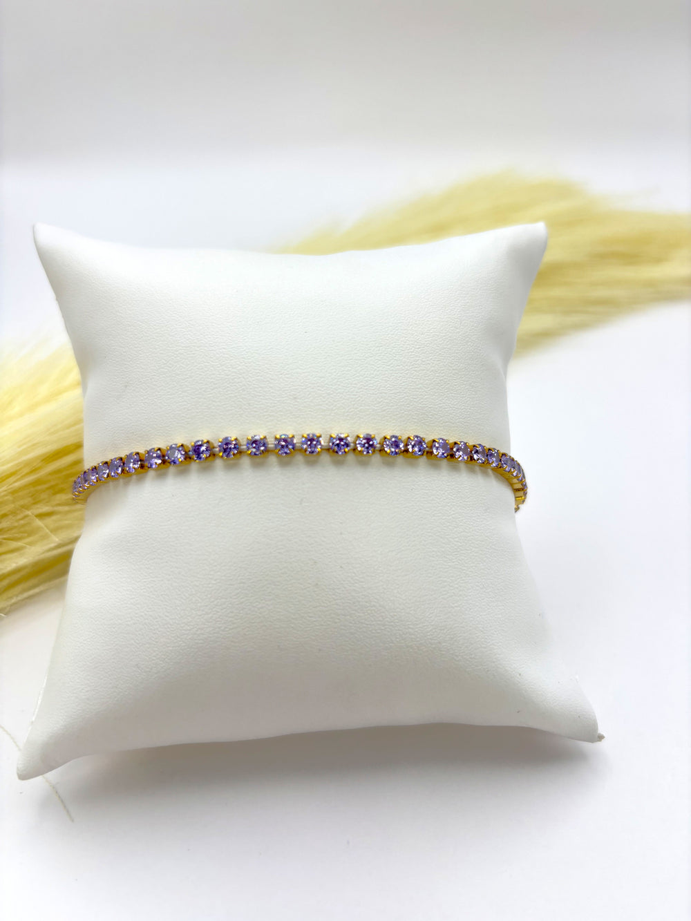 The Amethyst Stretch Tennis Bangle