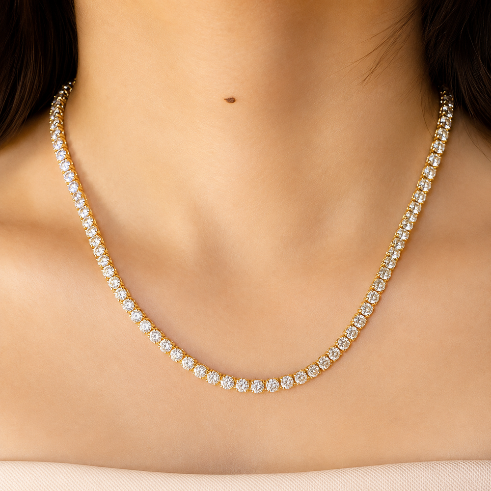 The Golden Classic Tennis Necklace